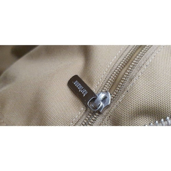 Hartmann Ziptop Briefcase Canvas and Leather HUDSON COLLECTION TAN AND BLACK - Picture 12 of 16